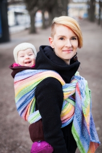 Слинг-шарф  Ellevill Paisley Gaia Rainbow хлопок 4,7 м